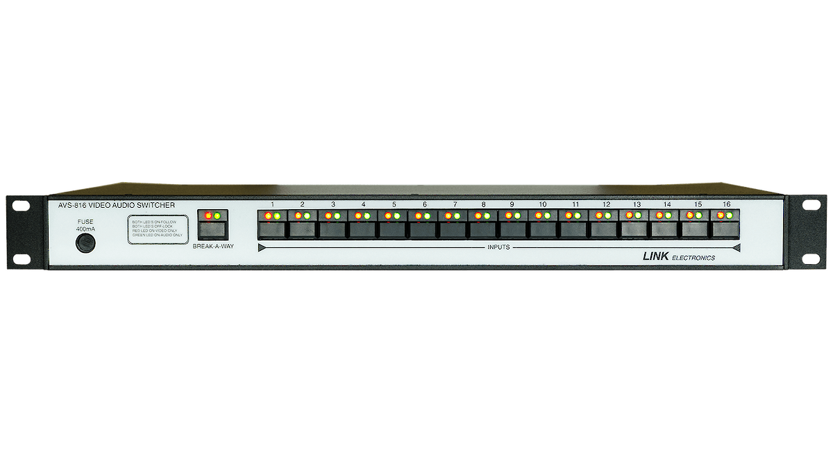 16 x 1 Analog Video (A) Switcher with Analog Audio Follow (B) • Link