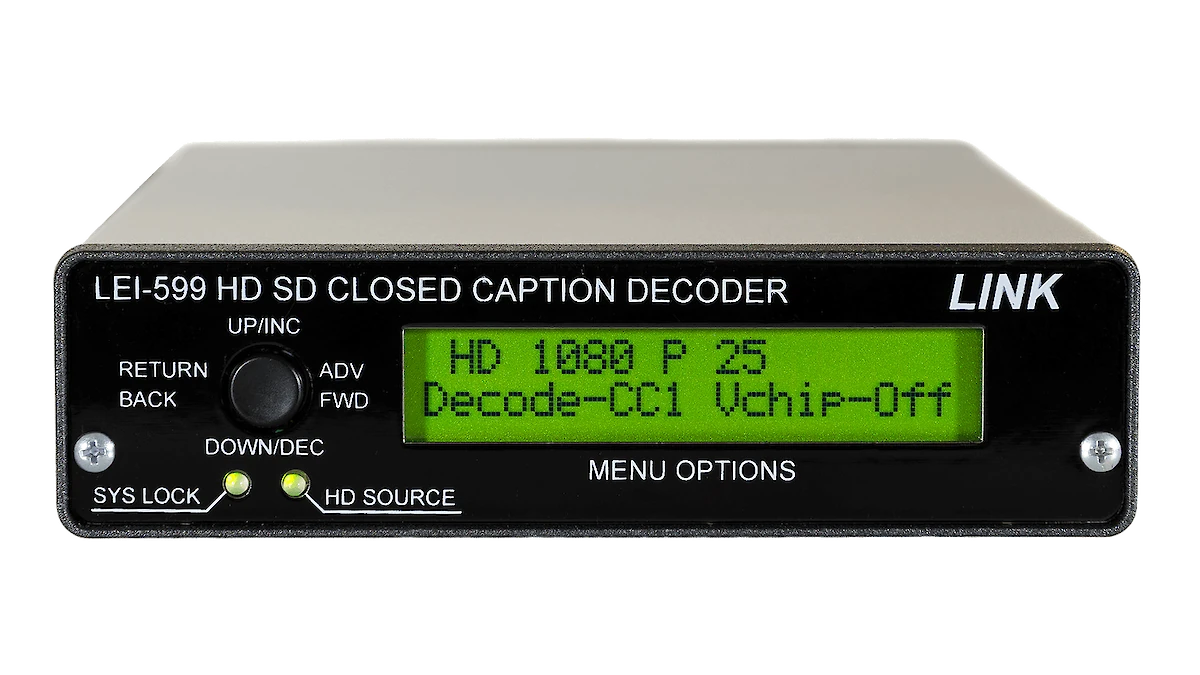 HD SD Closed Caption Decoder, CEA-608 and 708, Caption Presence 